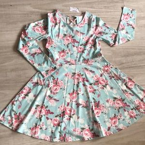 Girls floral A-line dress